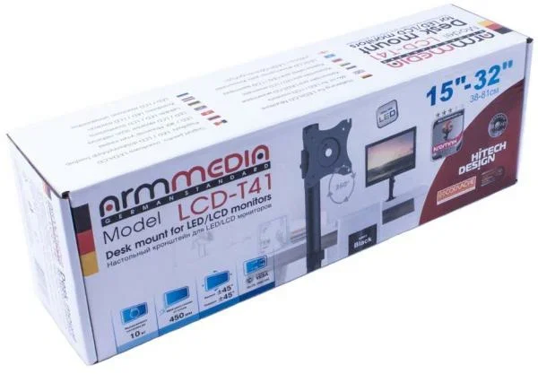 Кронштейн Arm media LCD-T41 черный для мониторов LCD 15"-32"