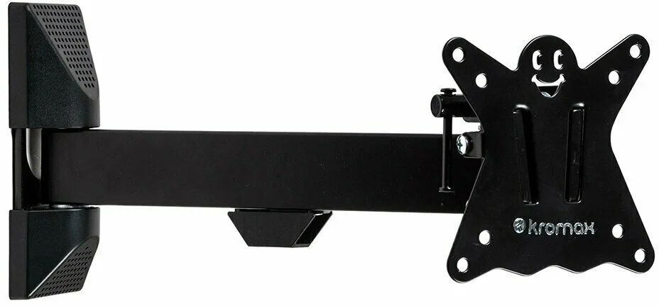 Кронштейн Kromax CASPER-103 черный для TV 10"-32", настенный наклонно-поворотный, max VESA 100x100, от стены 57-307мм