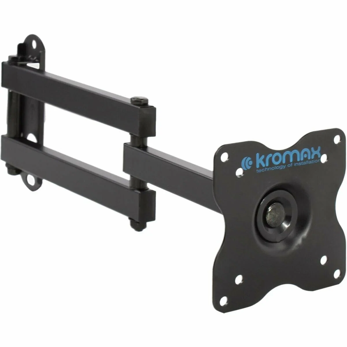 Кронштейн Kromax DIX-15 черный для TV 15"-28", настенный наклонно-поворотный, max VESA 100x100, от стены 48-377мм, накло