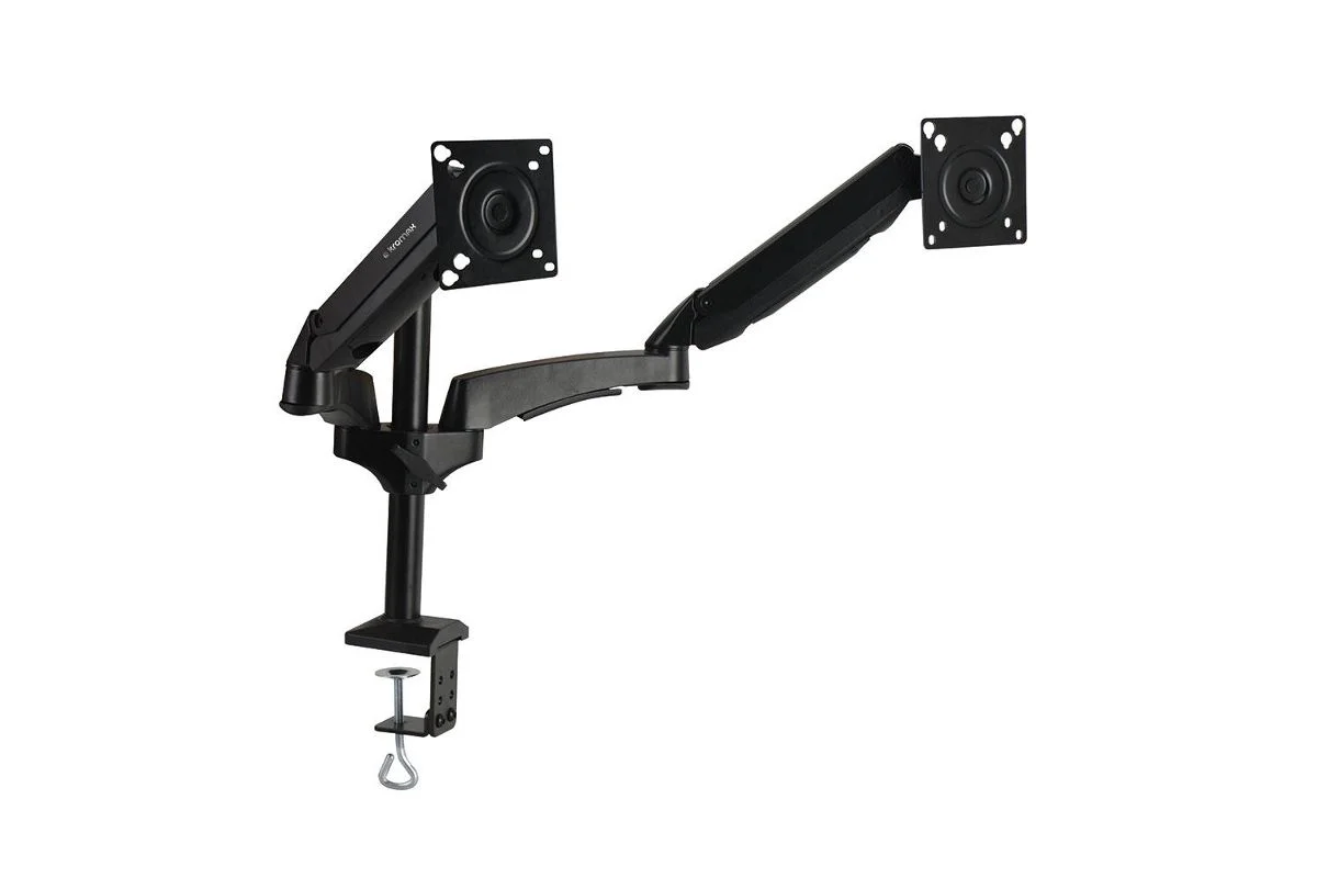 Кронштейн Kromax OFFICE-12 черный для 2-х мониторов LCD 15"-32", настольный, VESA 75x75/100x100, высота до 400мм