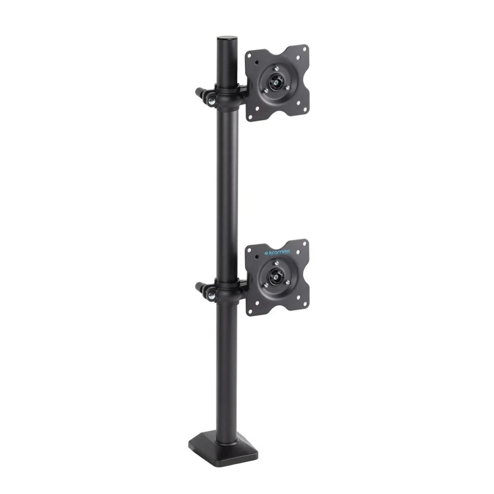 Кронштейн Kromax OFFICE-5 черный для 2-х мониторов LCD 15"-32", настольный, VESA 75x75/100x100, высота до 730 мм
