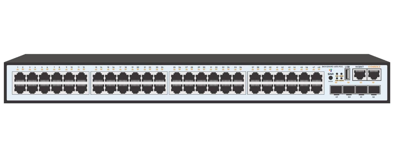 Коммутатор/ Управляемый коммутатор уровня 2 SNR-S2989G-48TX-RPS