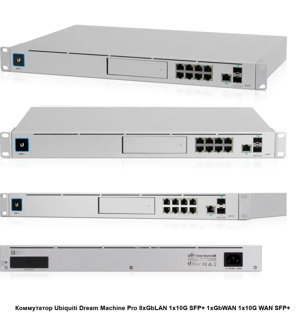 Маршрутизатор Ubiquiti UniFi Dream Machine Pro Max Многофункциональное устройство, объединяющее маршрутизатор, коммутатор и контроллер