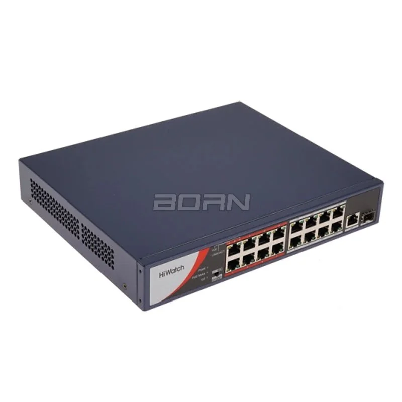 Сетевой неуправляемый коммутатор 8 RJ45 1000M PoE портов 1 Uplink порт 1000М Ethernet; 1 SFP порт 1000М Ethernet; IEEE802.3af IEEE802.3at; бюджет PoE
