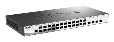 Управляемый L2 коммутатор, 24x1000Base-X SFP, 4x10GBase-X SFP+, CLI, консольный порт RJ-45, RPS, поддержка Dying Gasp
