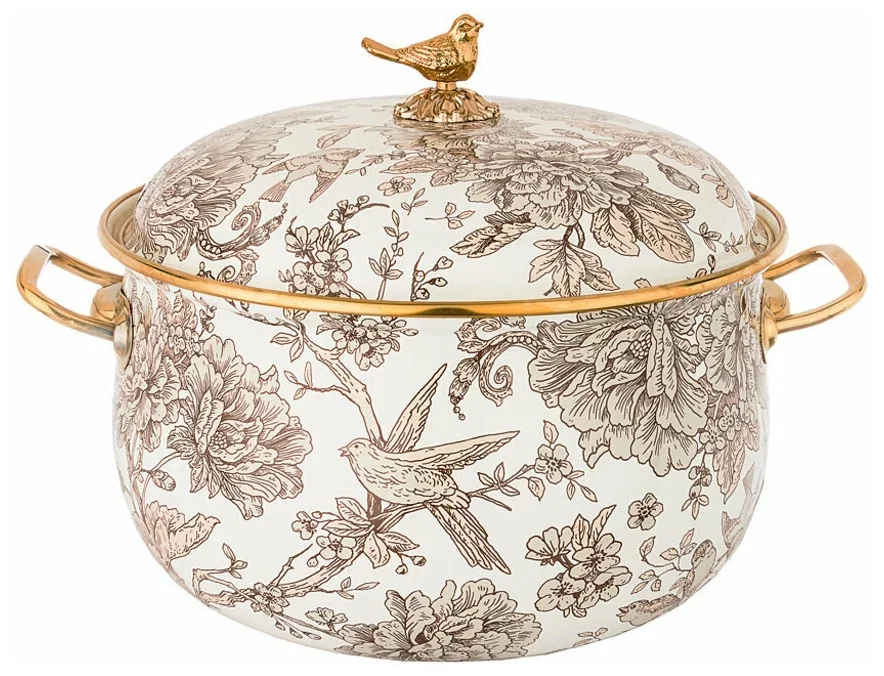 КАСТРЮЛЯ ЭМАЛИРОВАННАЯ AGNESS С КРЫШКОЙ, СЕРИЯ IRISES 3,8Л, ДИА.20СМ ПОДХОДИТ ДЛЯ ИНДУК.ПЛ