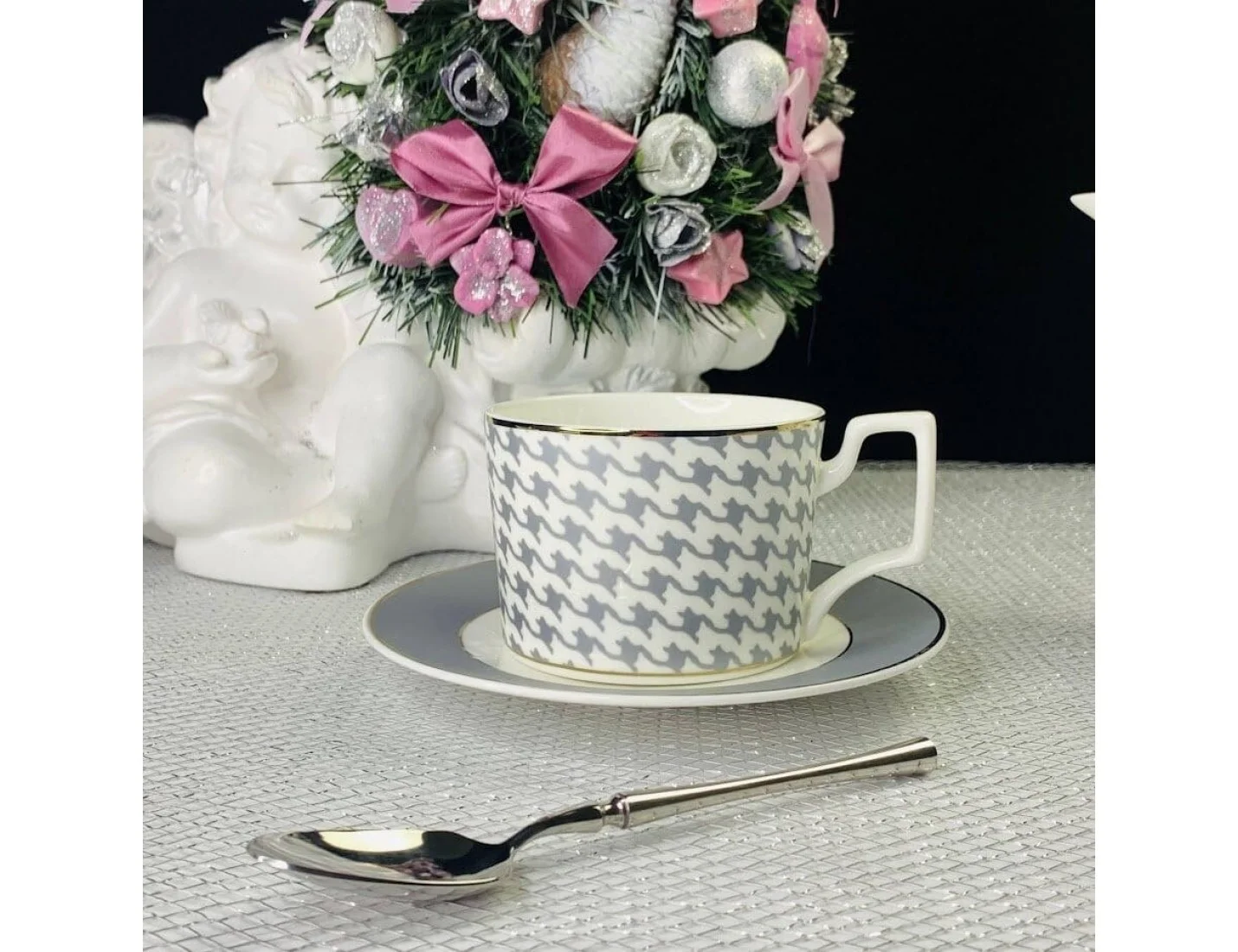 145-408 Кофейный набор 12пр. 120 мл EARL GREY в под.уп.(х10)Костяной фарфор