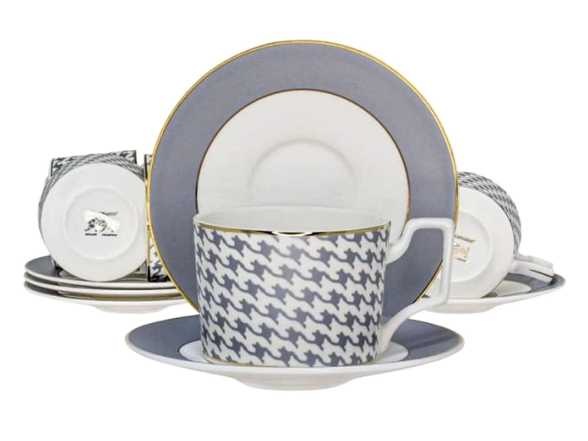 145-408 Кофейный набор 12пр. 120 мл EARL GREY в под.уп.(х10)Костяной фарфор