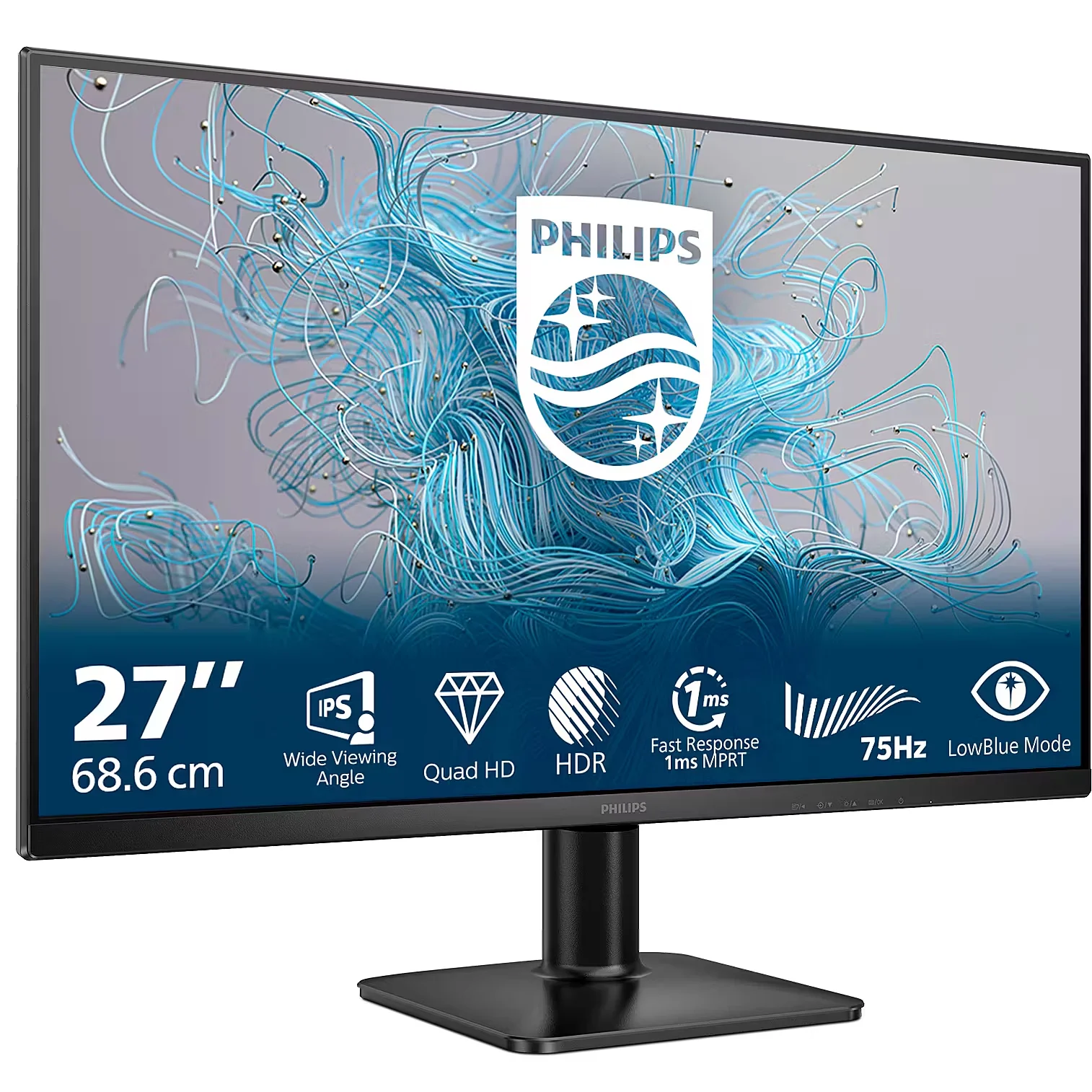 МОНИТОР 23.8" PHILIPS 24E2N2100/00(60) Black (IPS, 1920x1080, 120Hz, 1 ms, 178°/178°, 300 cd/m, 1500:1, +HDMI 1.4)