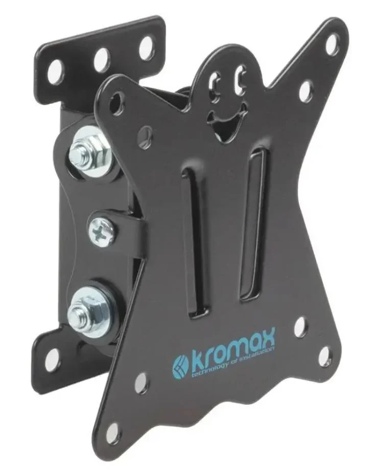 Кронштейн Kromax CASPER-101 черный для TV 10"-32", настенный наклонный, max VESA 100x100, от стены 50мм, наклон +5-15°