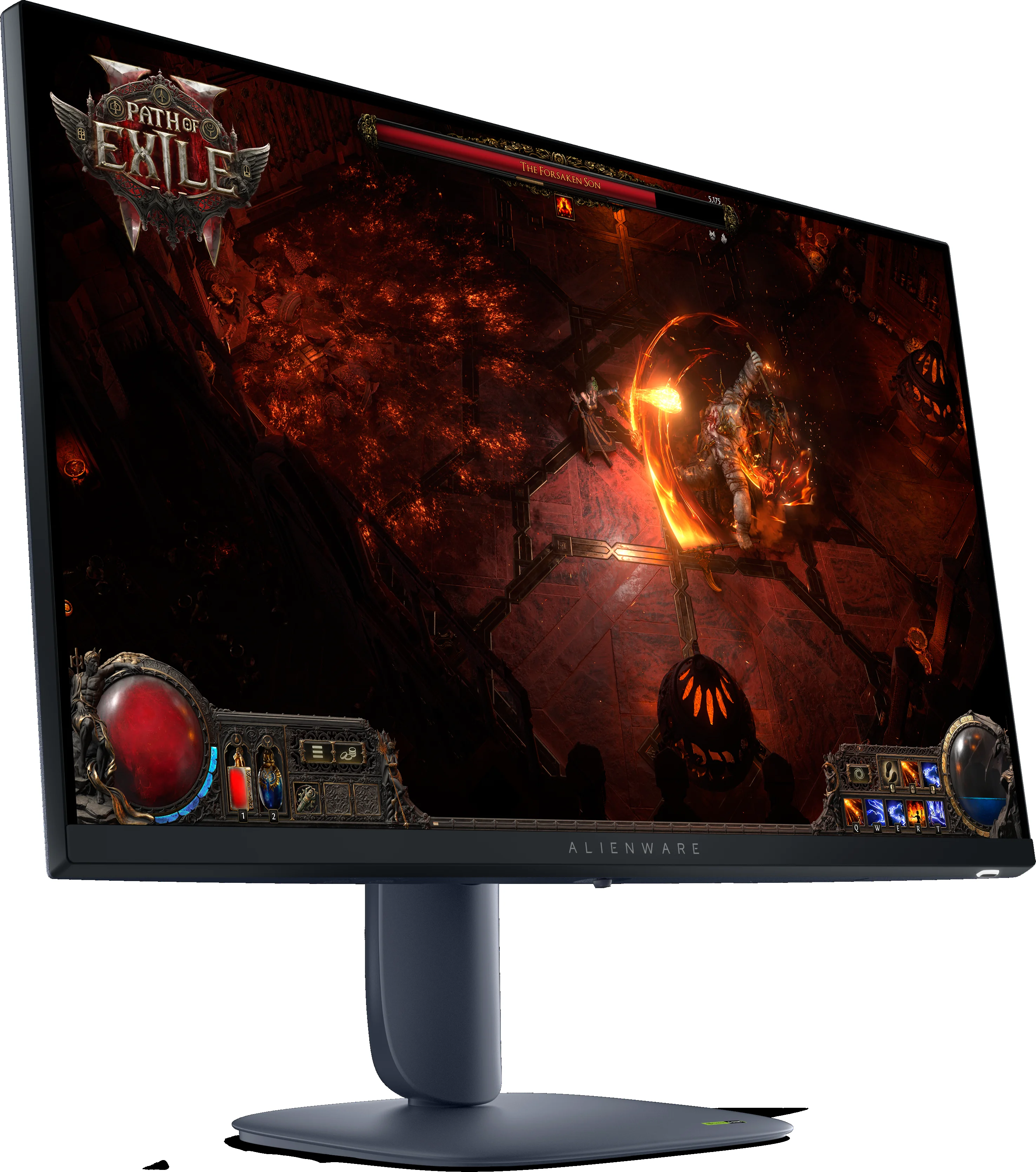 Монитор Dell 27" AW2725DM, 16:9, IPS, QHD, 1/4ms, 400cd, 180Hz, HDMI, DP, USB, HAS