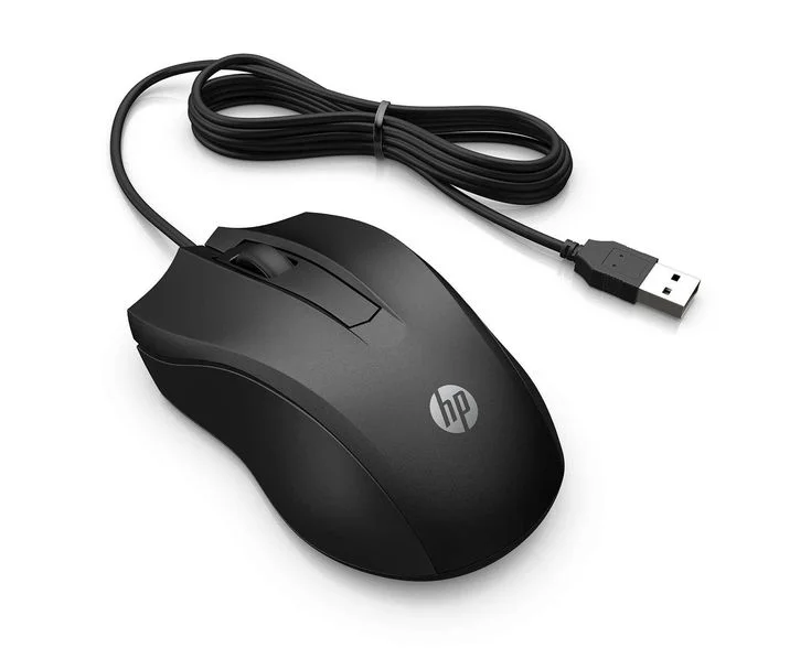 Мышь HP Wired Mouse 100 EURO cons