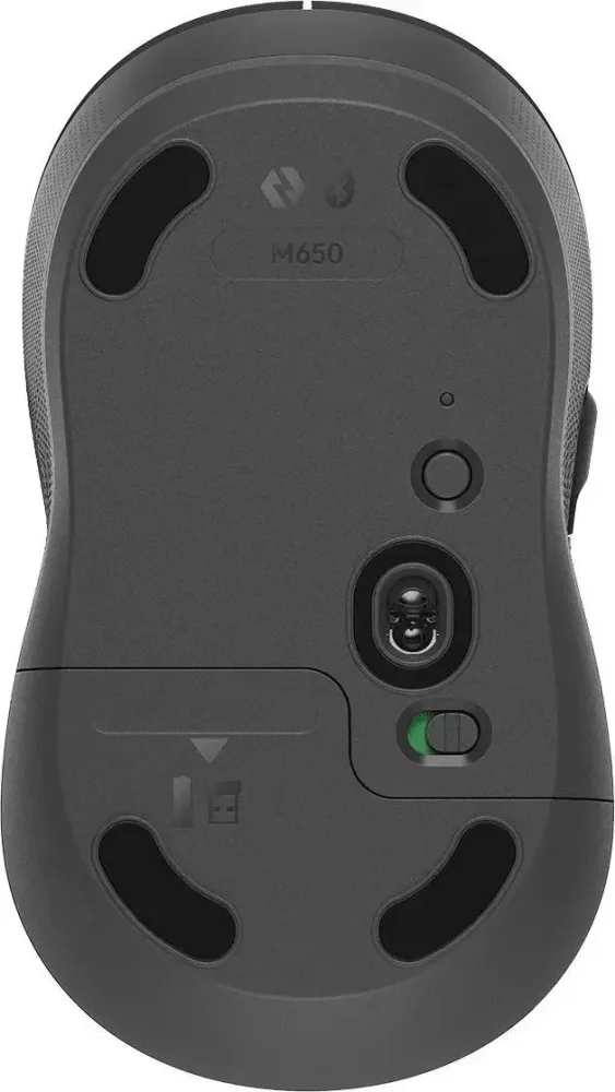 Мышь Logitech M650 L черный оптическая 4000dpi беспров. BT/Radio USB (910-006350)