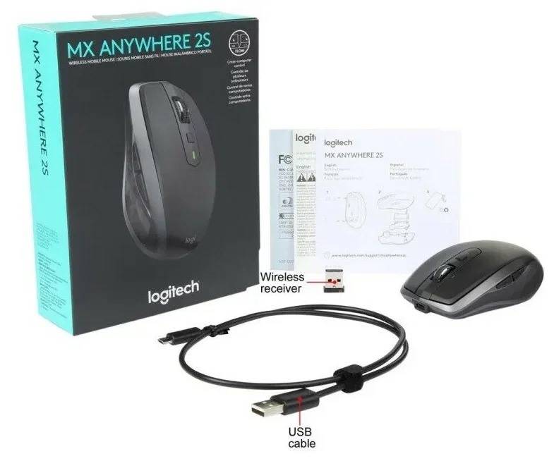 Мышь Logitech MX Anywhere 2S Bluetooth (2024) Graphite