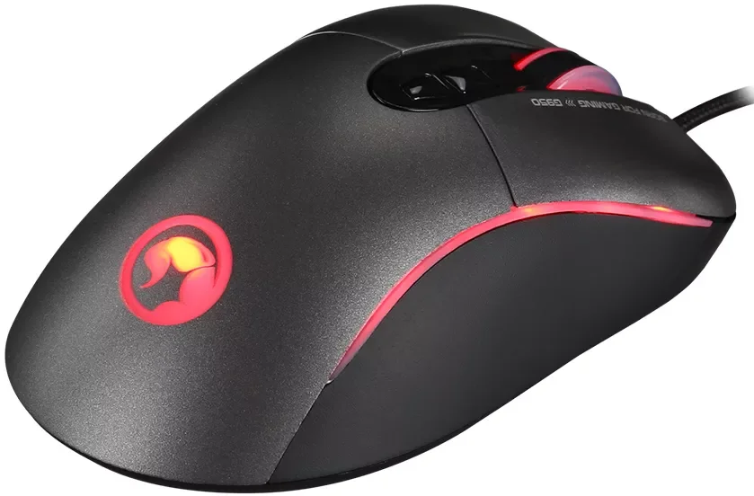 Мышь MARVO G950 Black USB Мышь игровая проводная оптическая, 4000dpi, Сенсор Avago A3050, 7 кнопок, RGB подсветка, Программируемые кнопки, Сменные бок