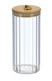 93-HO-TO-01-1100 Банка стеклянная с бамбуковой крышкой, 1100 мл Linea TORRE