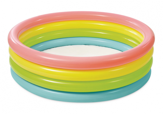 Бассейн "Радуга" круглый 4 кольца (168х46см) 6 шт/упак 56441