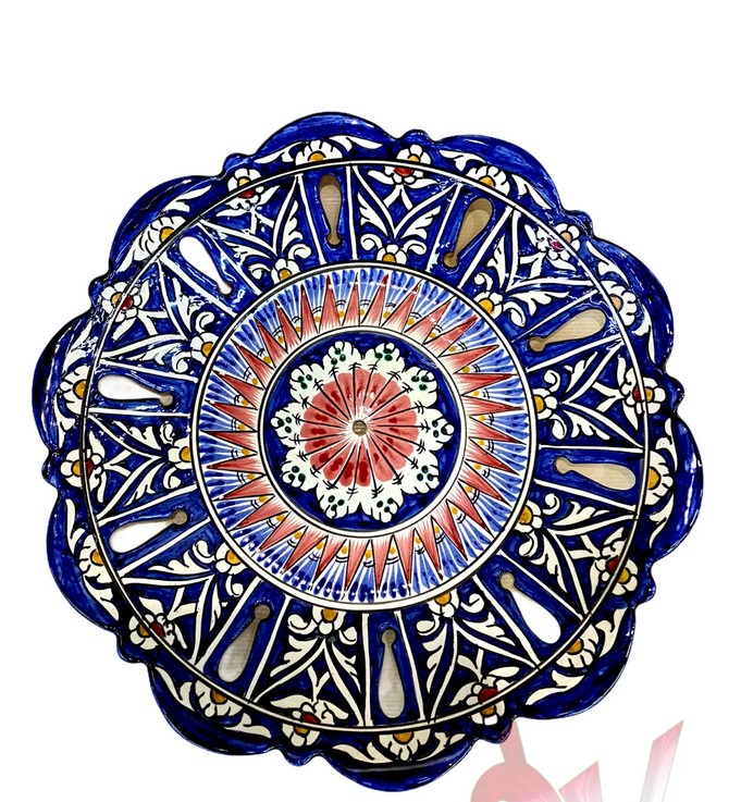 Фруктовница Накша синяя, 33 см. РИШТАН
