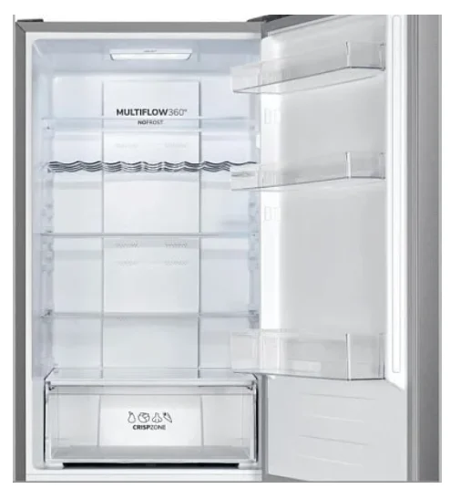 Холодильник Gorenje NRK619FAS4 серый двухкамерный 207/93л морозилка снизу, No Frost