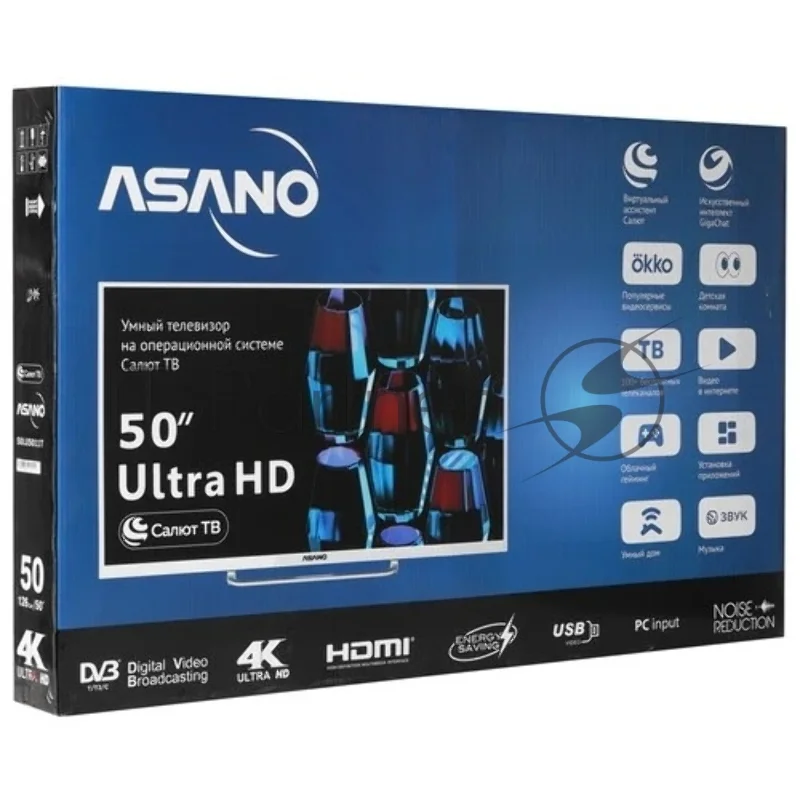 Телевизор Asano 50" 50LU5011T белый DLED 4K UHD 60Hz Салют ТВ