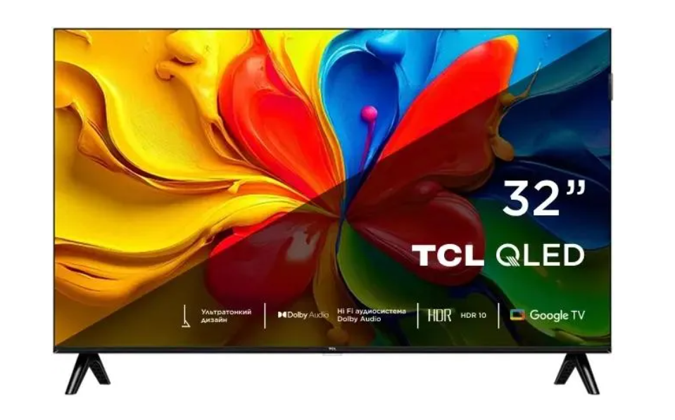 Телевизор TCL 32" 32S4K-UZ черный QLED HD 60Hz Smart TV