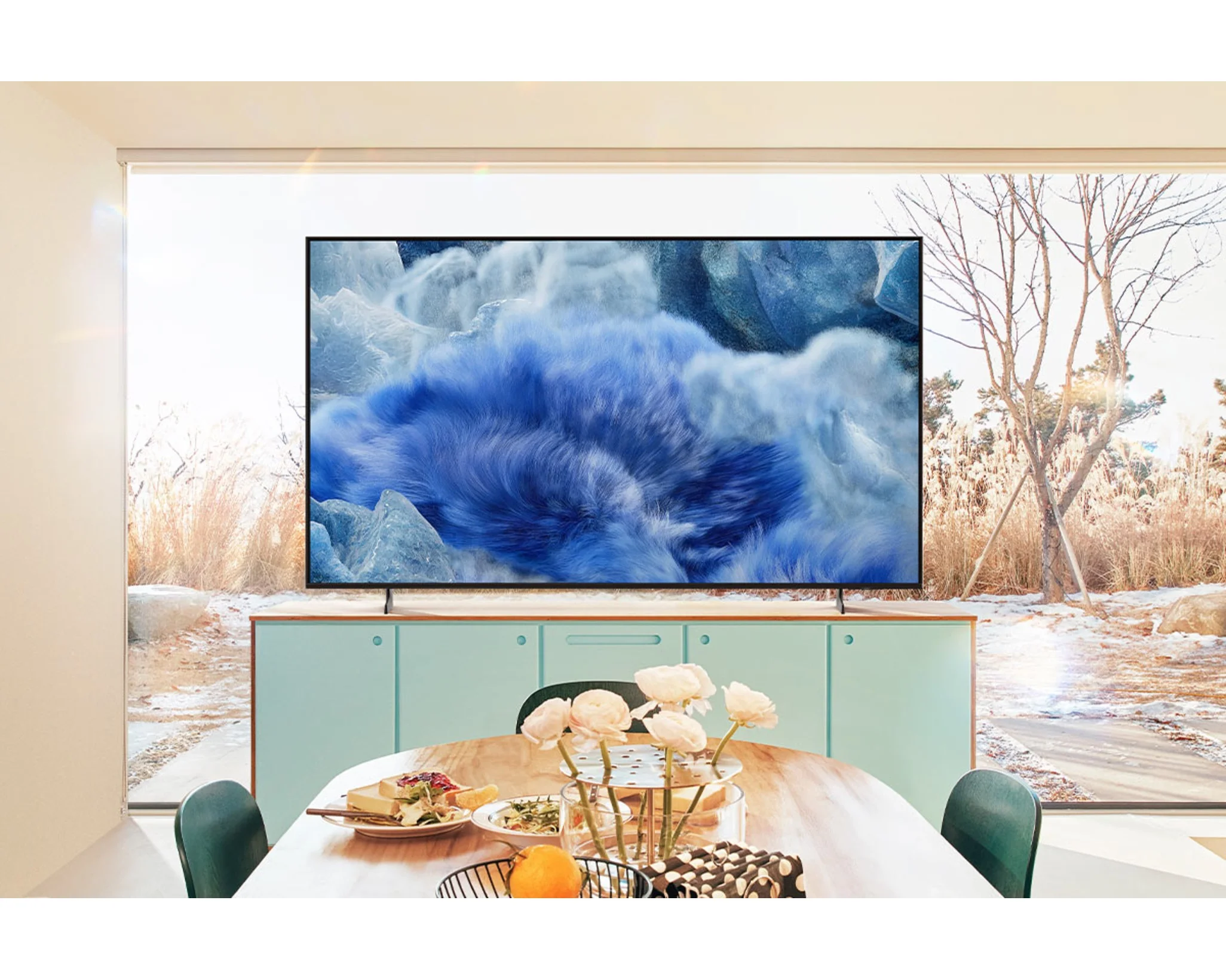 Телевизор Samsung 65" QE65Q8FAAUXRU серебристый QLED 4K UHD 100Hz Smart TV Tizen