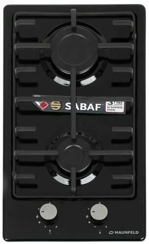 Газовая варочная панель Maunfeld EGHE.32.3EB/G, 2 конфорки, эмалированная сталь, черный