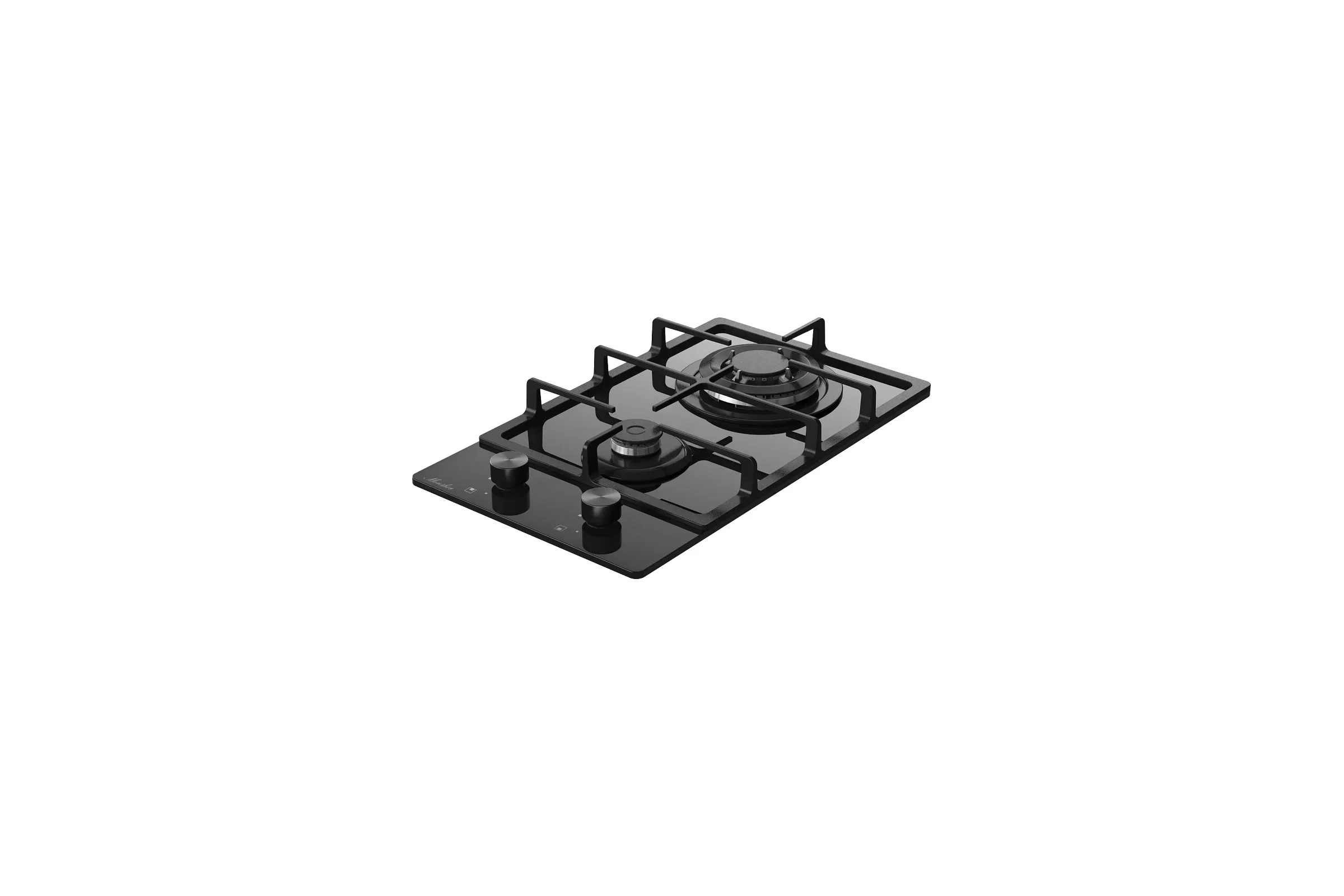 Газовая варочная панель Monsher MGG 33 NoirR, газ, High-Tech, 30 см, автоматический электроподжиг, газ-контроль, форсунки под сжиженый газ, SABAF конф