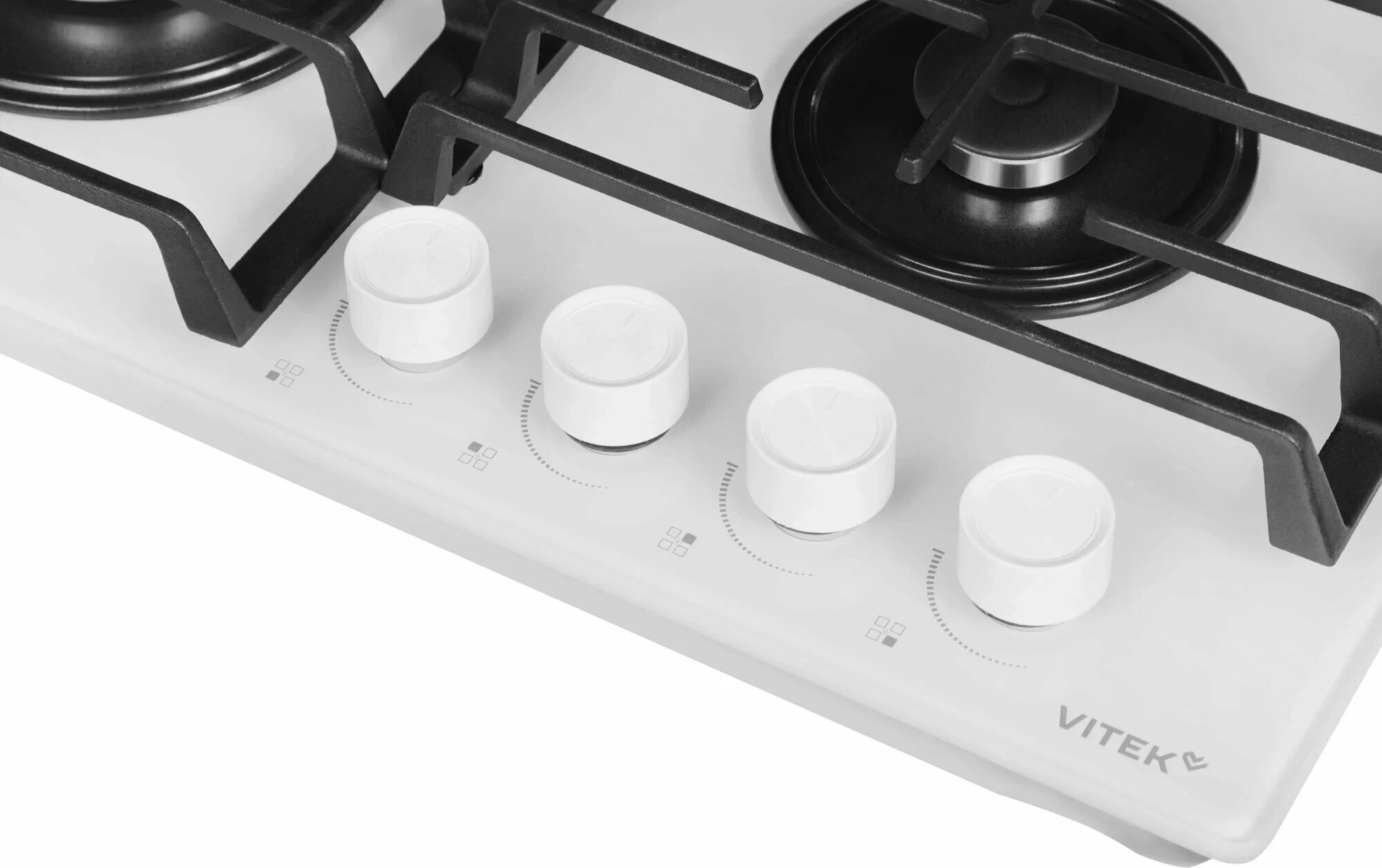 Газовая варочная панель Vitek VGH 6420 WG стекло белое