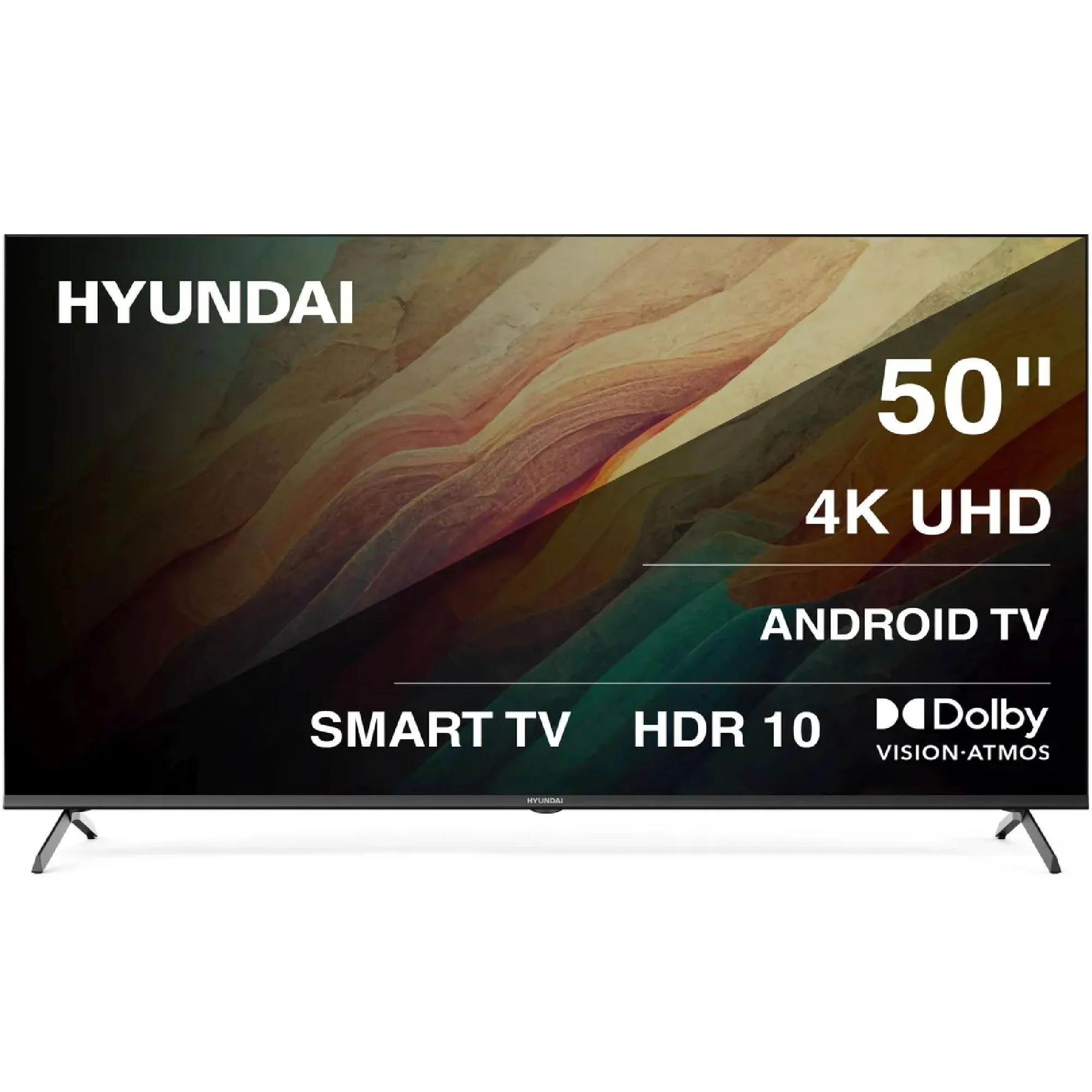 Телевизор LED 50" Hyundai H-LED50BU7009 Smart Android TV Frameless черный/4K Ultra HD/DVB-T/60Hz MEM