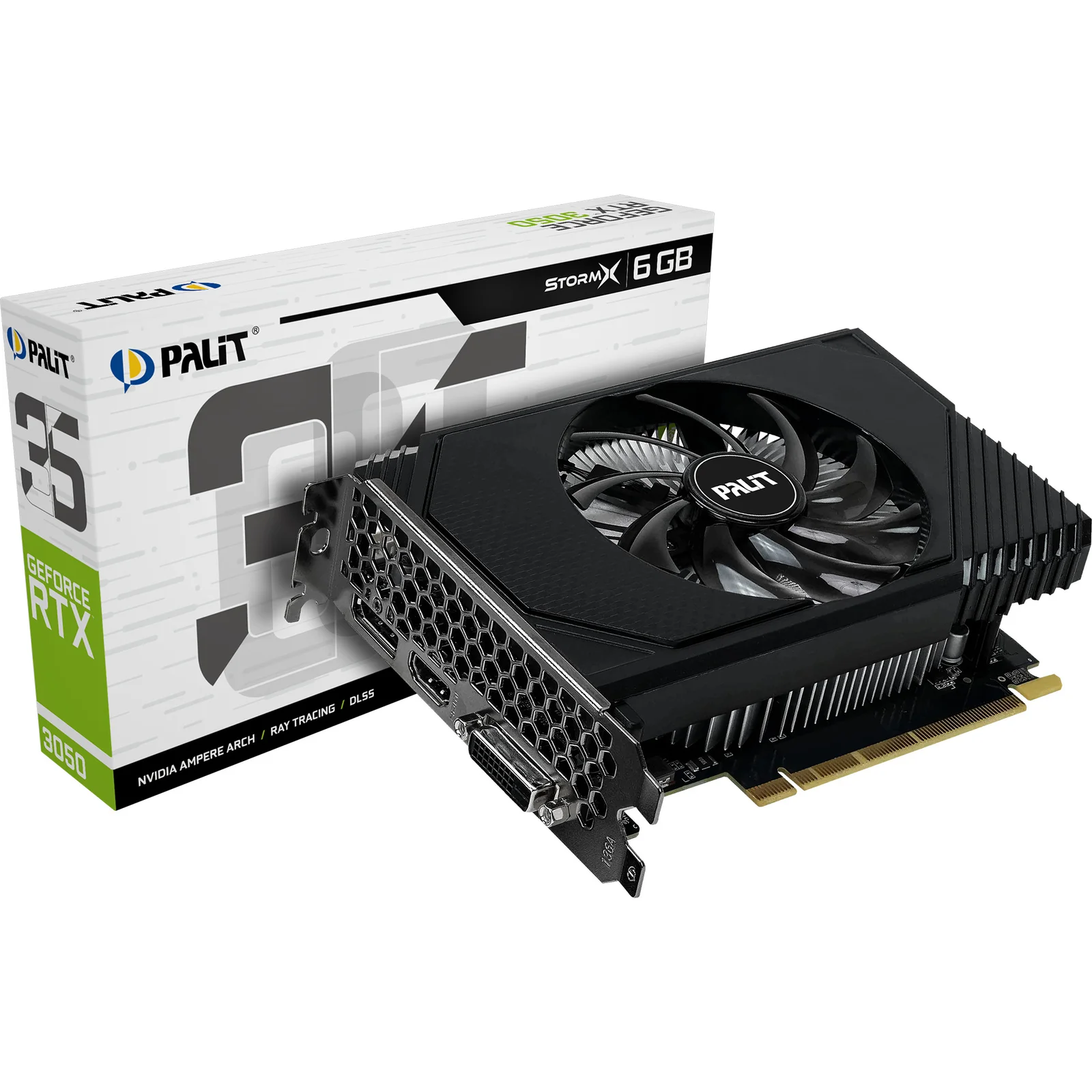 Видеокарта PCIE16 RTX3050 6GB PA-RTX3050 STORMX 6GB V1 PALIT