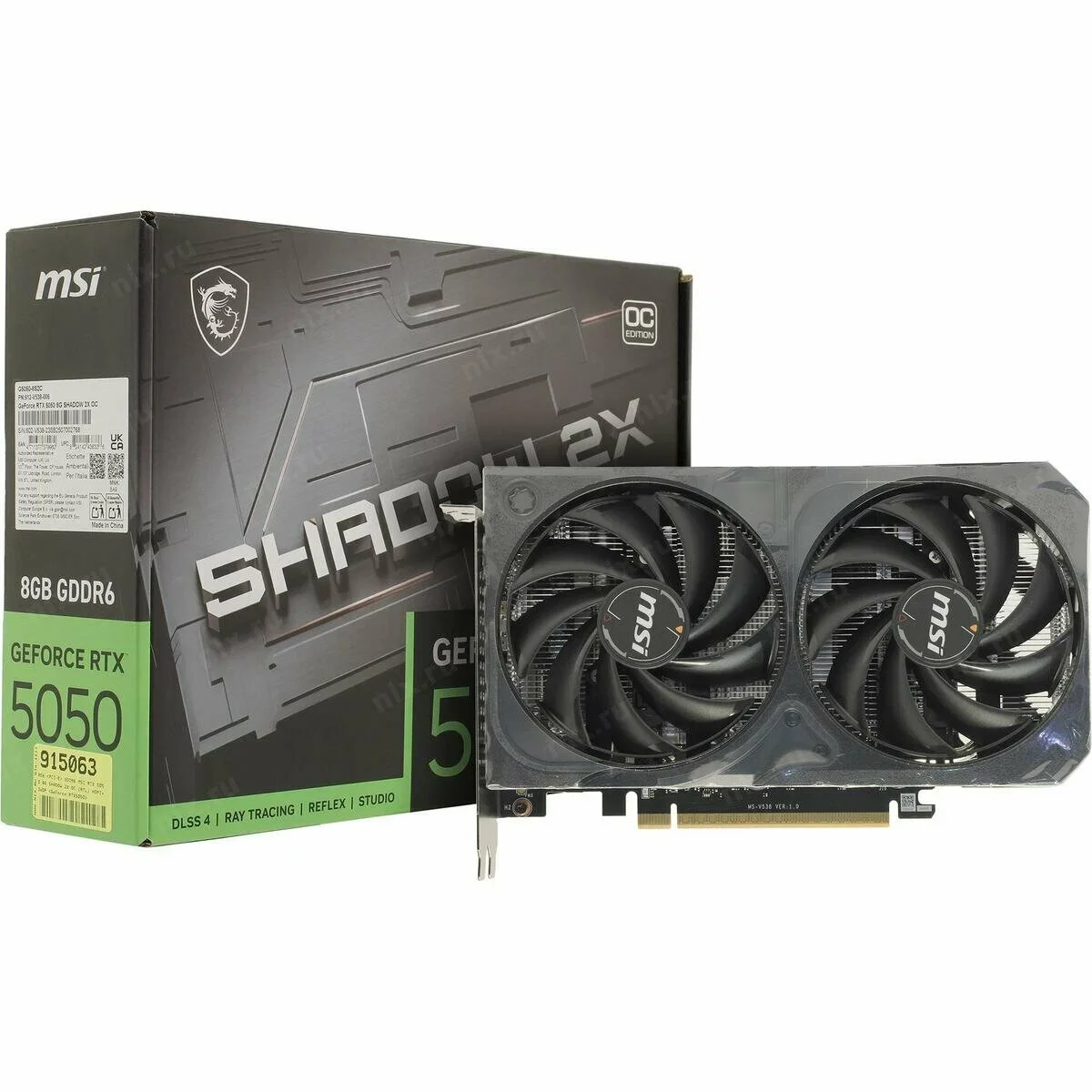 Видеокарта PCIE16 RTX5050 8GB RTX 5050 8G SHADOW 2X OC MSI