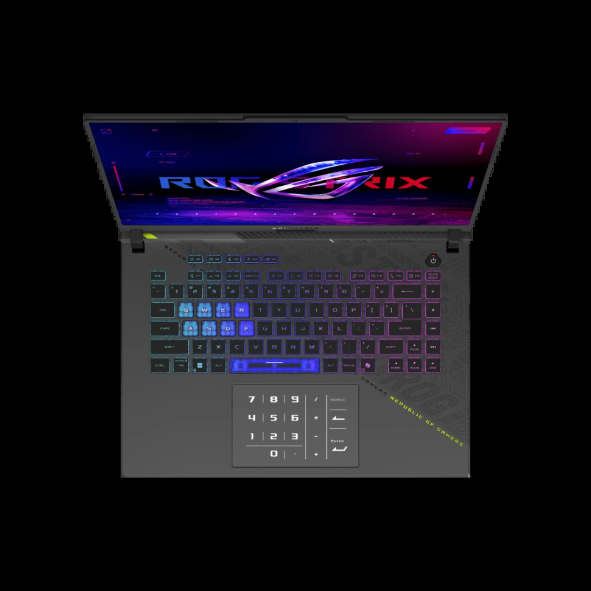 Ноутбук Asus ROG Strix G16 G614PR-RV089 Ryzen 9 8940HX 32Gb SSD1Tb NVIDIA GeForce RTX5070Ti 12Gb 16" IPS WUXGA (1920x1200) без ОС grey WiFi BT Cam (90