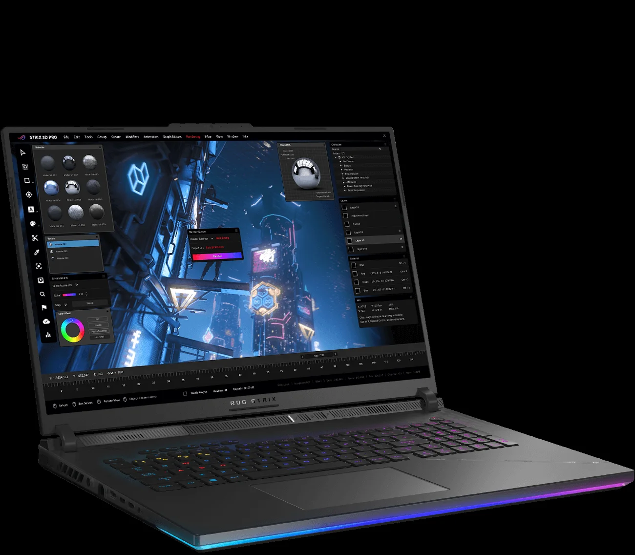 Ноутбук Asus ROG Strix G16 G615LR-S5162 Core Ultra 7 255HX 16Gb SSD1Tb NVIDIA GeForce RTX5070Ti 12Gb 16" IPS WQXGA (2560x1600) без ОС grey WiFi BT Cam