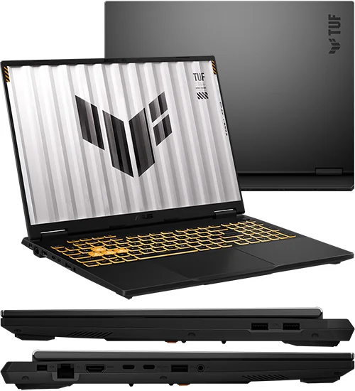 Ноутбук Asus TUF Gaming F16 FX608JMR-RV114 Core i7 14650HX 16Gb SSD1Tb NVIDIA GeForce RTX 5060 8Gb 16" IPS WUXGA (1920x1200) без ОС grey WiFi BT Cam (
