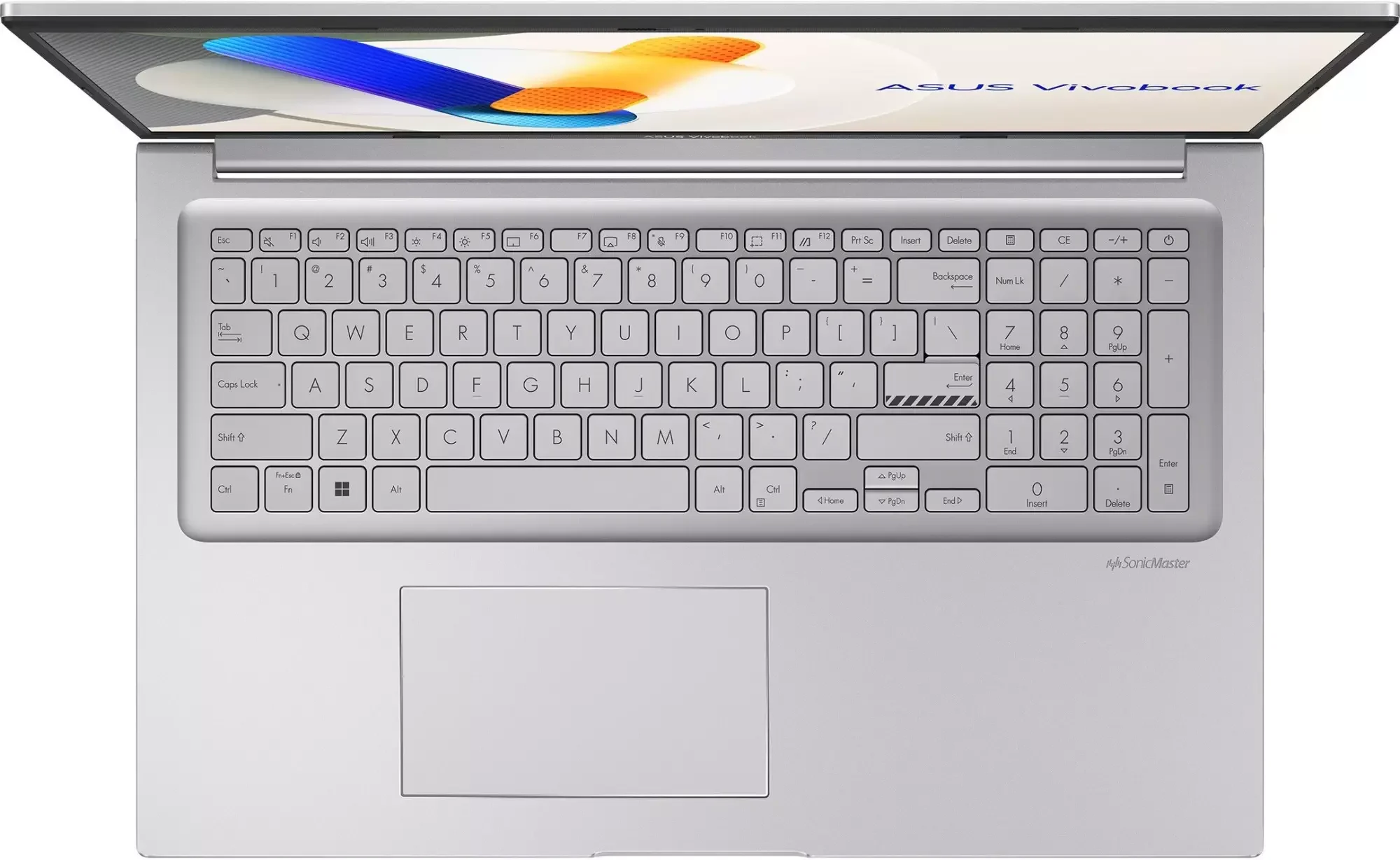 Ноутбук Asus Vivobook 17 X1704VA-AU1107 Core 7 150U 16Gb SSD1Tb Intel Graphics 17.3" IPS FHD (1920x1080) без ОС silver WiFi BT Cam (90NB13X1-M00MT0)