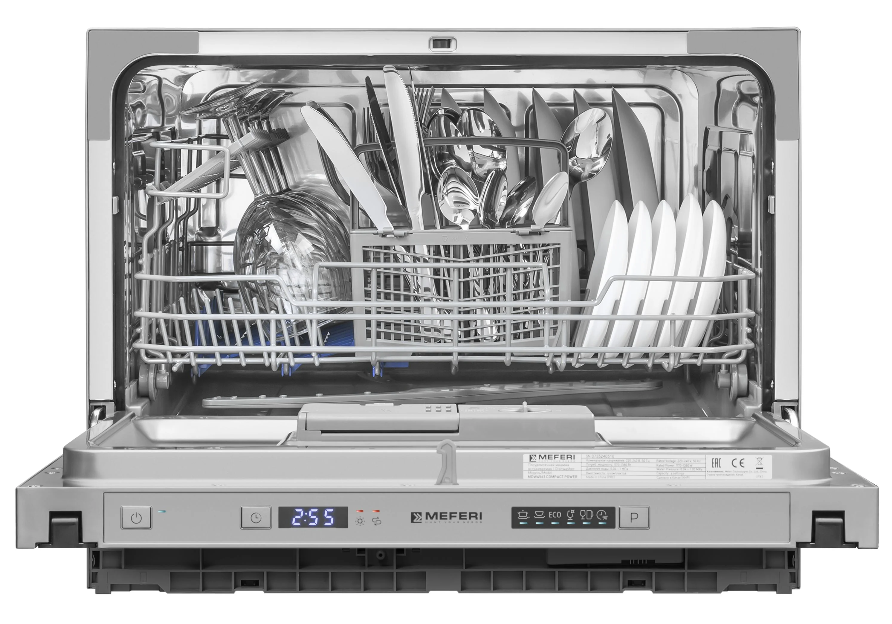 Встраиваемая посудомоечная машина Meferi MDW4563 COMPACT POWER