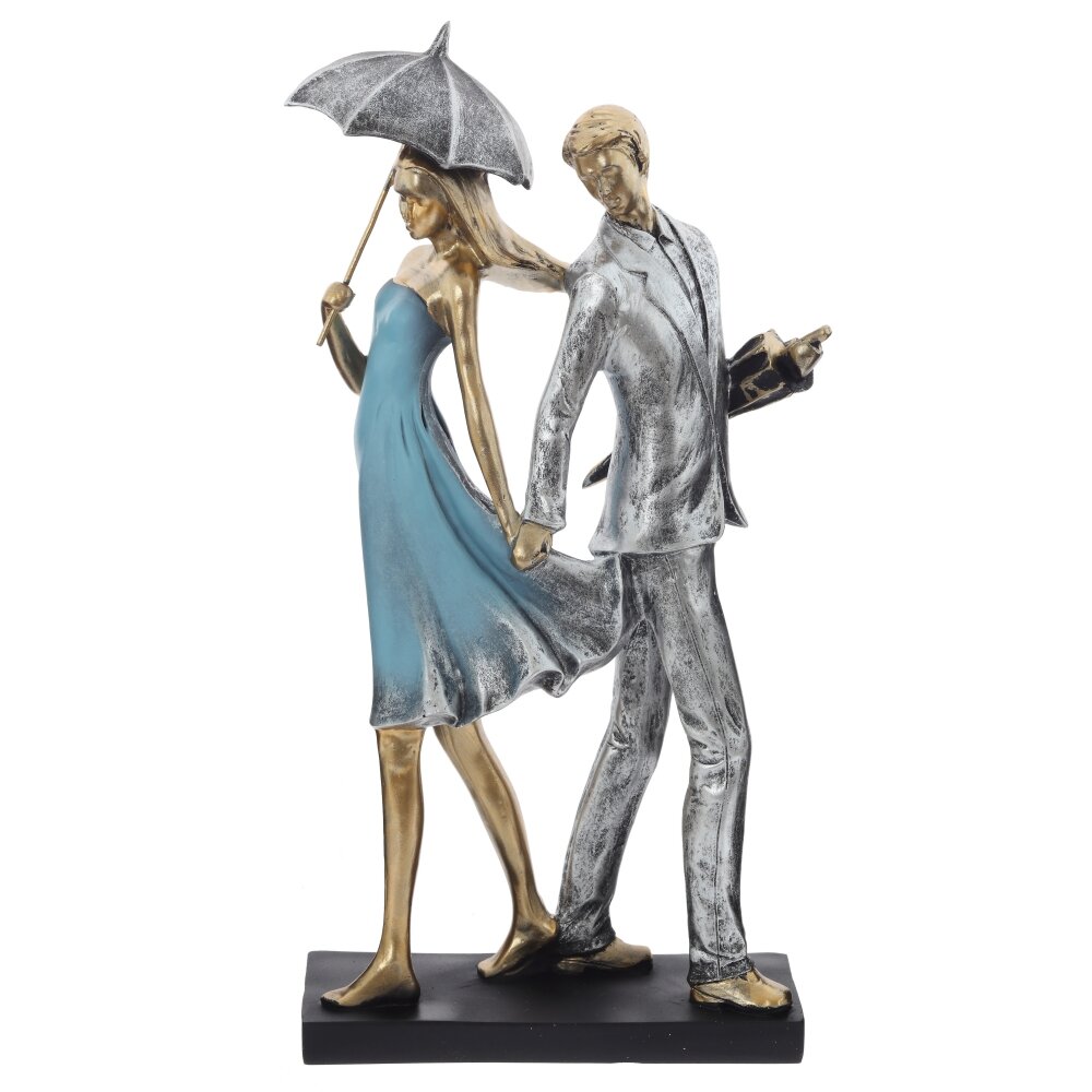 Фигурка декоративная "Влюбленная пара", L17,5 W7,5 H35,5 см