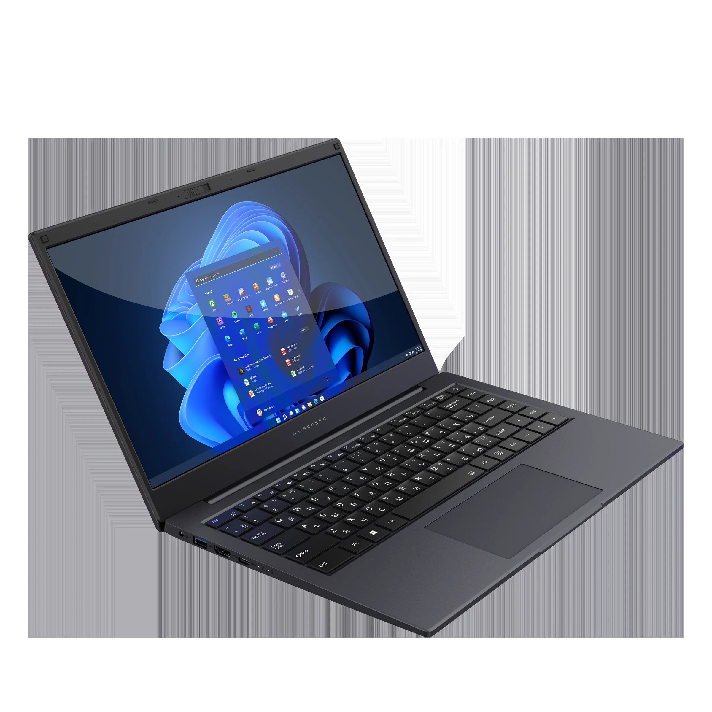 Ноутбук Maibenben S14A-iN10UM 14" WUXGA IPS, Intel N100, 8Gb, 512Gb SSD, Linux, синий