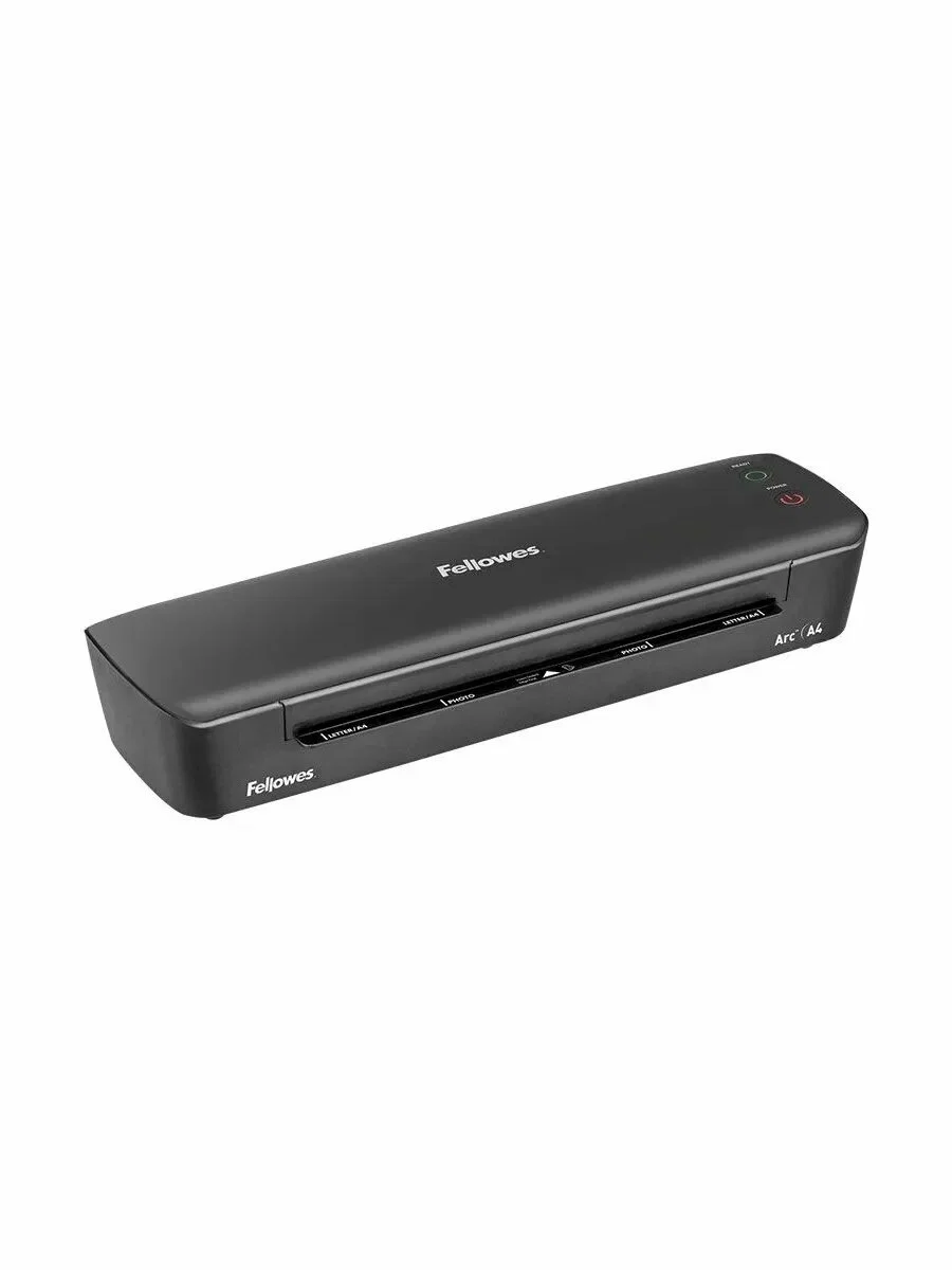 Fellowes® Ламинатор Arc A4 , 75/80 мкм, 30 см/мин, AutoShutOff, механизм освобождения, стартовый набор пленок.