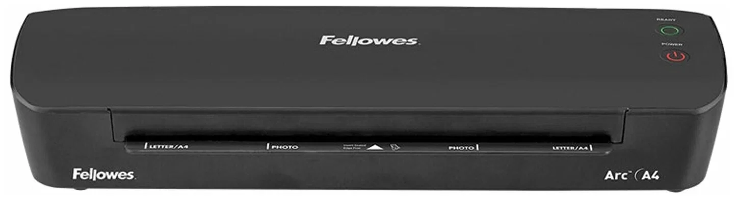 Fellowes® Ламинатор Arc A4 , 75/80 мкм, 30 см/мин, AutoShutOff, механизм освобождения, стартовый набор пленок.