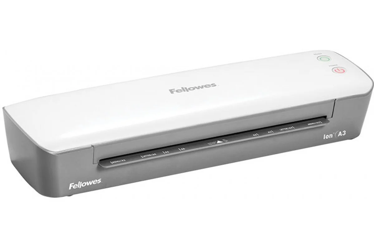 Fellowes® Ламинатор Ion A3, 75-125 мкм, 30 см/мин, AutoShutOff, механизм освобождения, стартовый набор пленок.