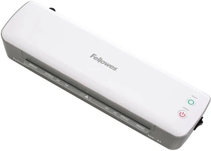 Fellowes® Ламинатор Ion A3, 75-125 мкм, 30 см/мин, AutoShutOff, механизм освобождения, стартовый набор пленок.