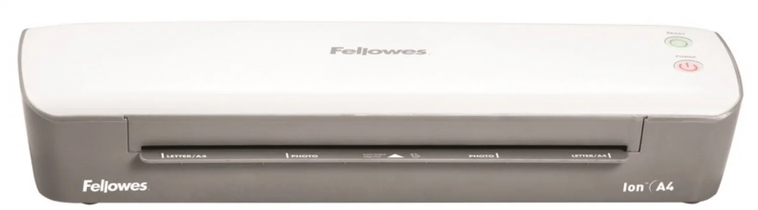 Fellowes® Ламинатор Ion A4, 75-125 мкм, 30 см/мин, AutoShutOff, механизм освобождения, стартовый набор пленок.