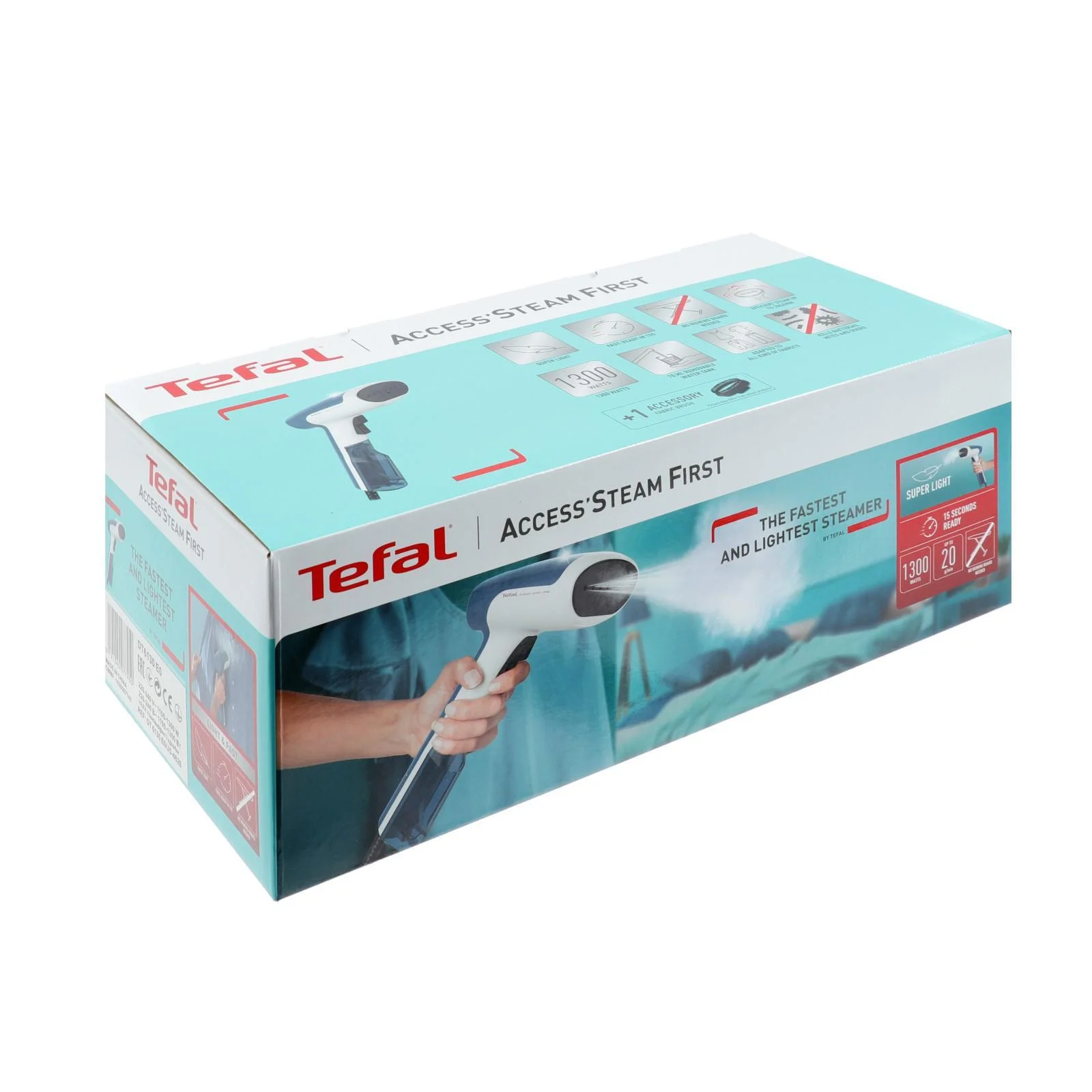 Отпариватель Tefal DT6130E0 1300Вт, пар 20г/мин, резервуар 70мл