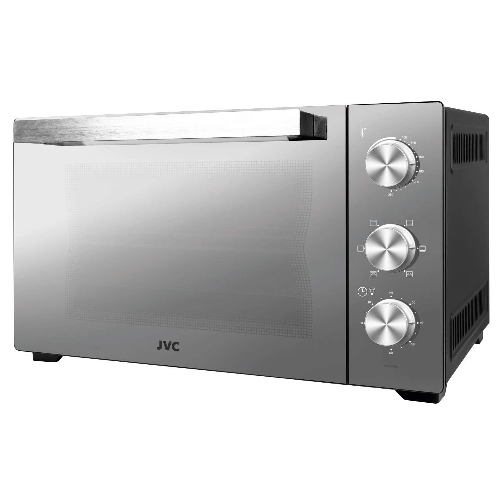 Печь JVC JH-MO330 Серебристый (32 л, 1600 Вт, таймер 0-60 мин, 100-250°С)