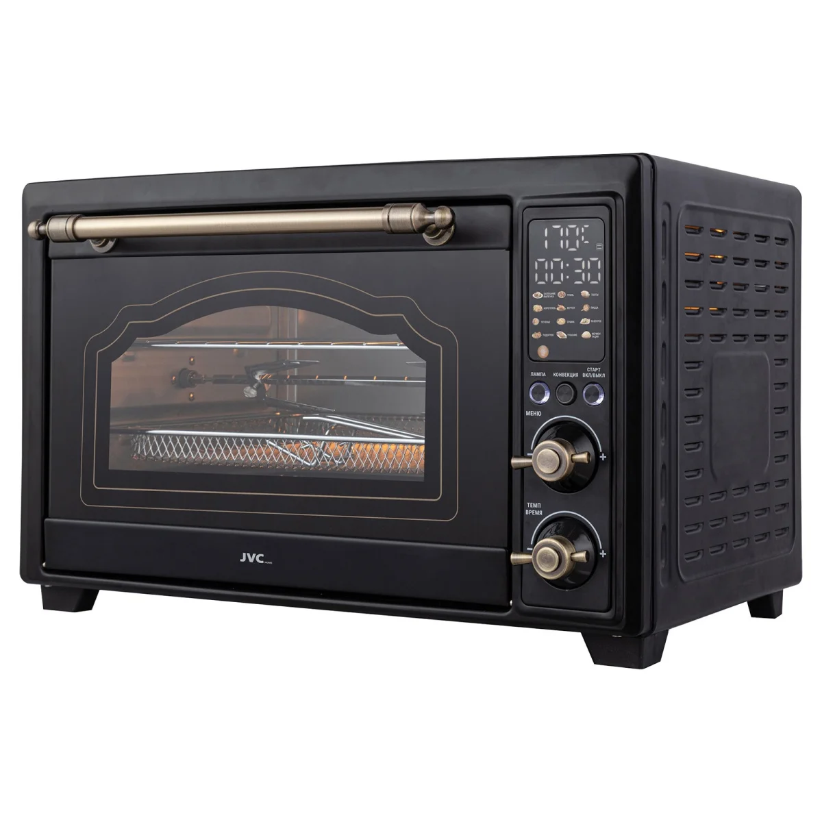 Печь JVC JH-MO350 beige (35 л, 2000 Вт,0-60 мин,35-230°С цвет.дисплей цифров.управл.Конвекция Гриль)