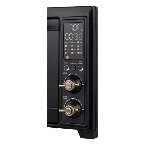 Печь JVC JH-MO350 black (35 л, 2000 Вт,таймер 0-60 мин,Цвет.Диспл 35-230°С Конвекция Гриль)