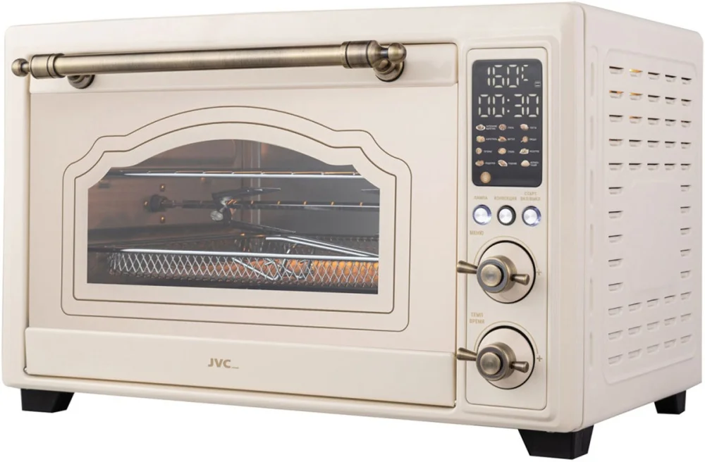 Печь JVC JH-MO350 black (35 л, 2000 Вт,таймер 0-60 мин,Цвет.Диспл 35-230°С Конвекция Гриль)