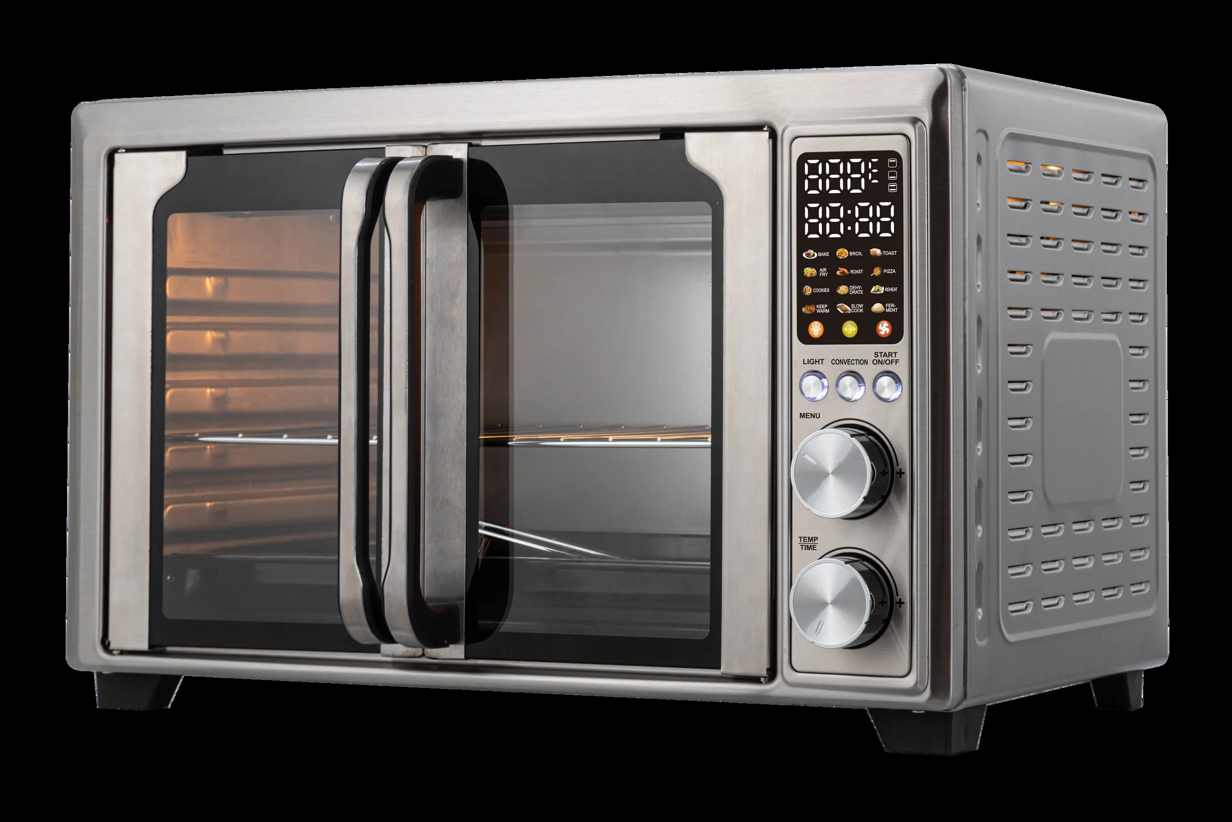Печь JVC JH-MO355 (35 л, 2000 Вт,таймер 1-72час,Цвет.Диспл 35-230°С Конвекция Гриль)